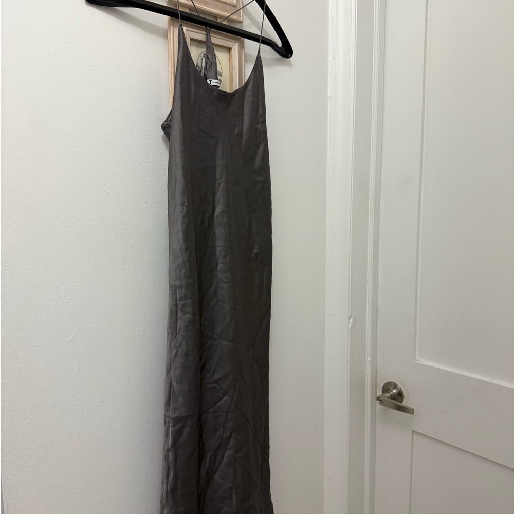 Elegant Gray Slip Dress